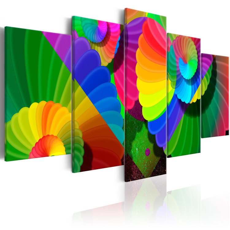 Canvas Print Twisted Colors - Abstract Multicolored Illusion of Various Shapes 98137 additionalImage 2