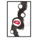Wall Poster Bitten lips - black and white abstraction with a touch of red 115047 additionalThumb 24