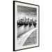 Poster Boats in Venice - black and white riverscape with view of the river and gondolas 115147 additionalThumb 3