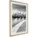 Poster Boats in Venice - black and white riverscape with view of the river and gondolas 115147 additionalThumb 2