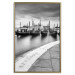 Poster Boats in Venice - black and white riverscape with view of the river and gondolas 115147 additionalThumb 20