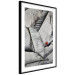 Poster Black and White Leaves - composition with a red leaf among grays 116547 additionalThumb 11