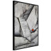 Poster Black and White Leaves - composition with a red leaf among grays 116547 additionalThumb 10