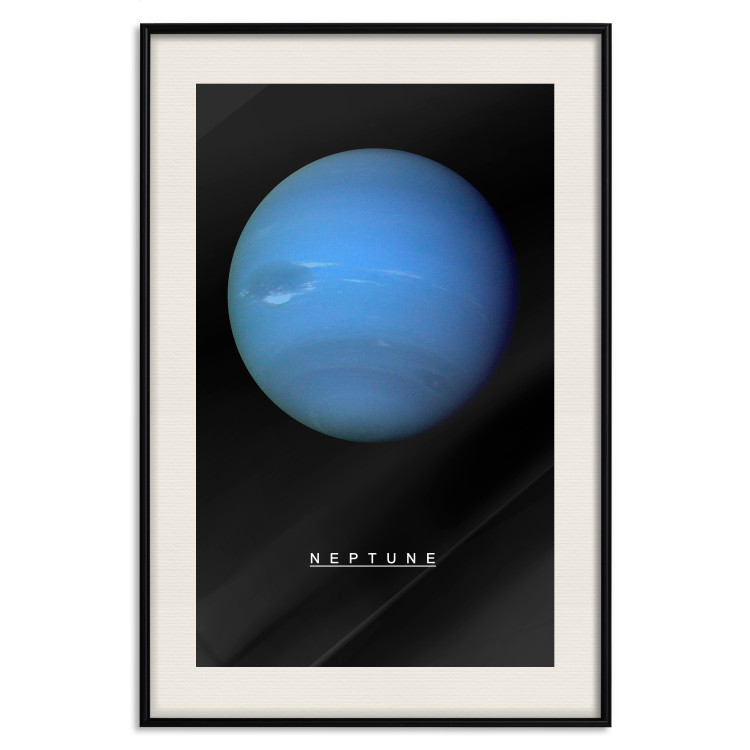 Poster Neptune - blue planet and simple English text against black 116747 additionalImage 18