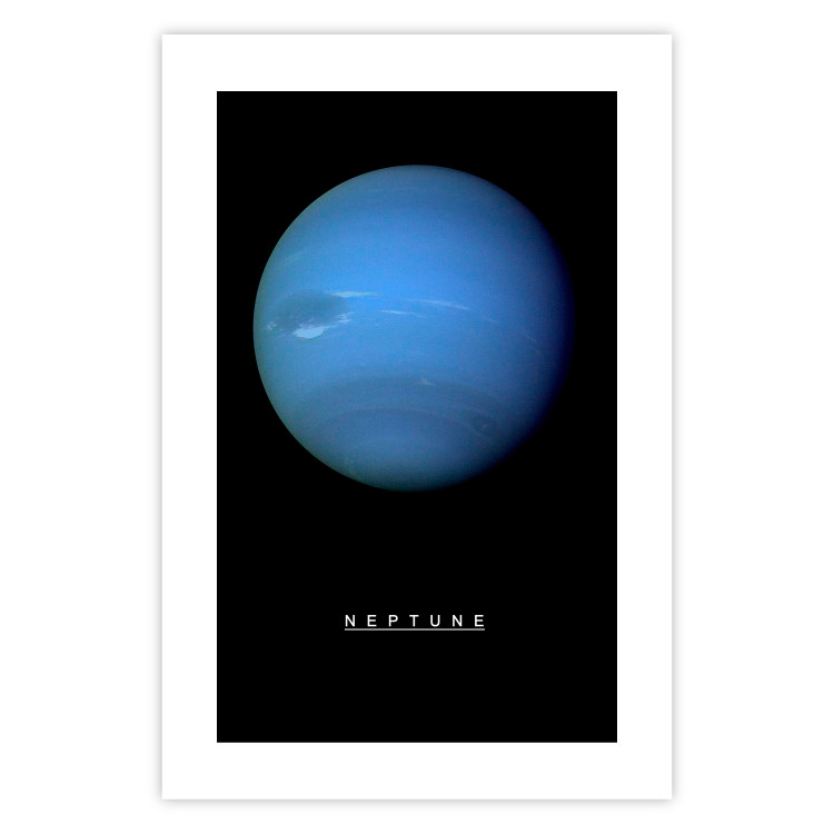 Poster Neptune - blue planet and simple English text against black 116747 additionalImage 19