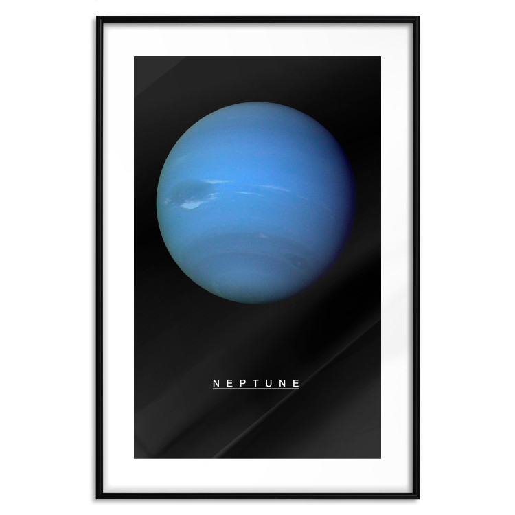 Poster Neptune - blue planet and simple English text against black 116747 additionalImage 15