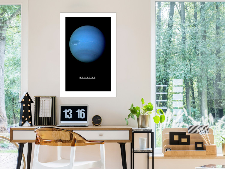 Poster Neptune - blue planet and simple English text against black 116747 additionalImage 4