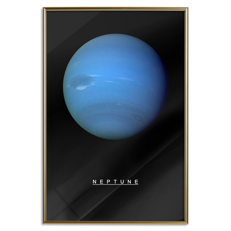 Poster Neptune - blue planet and simple English text against black 116747 additionalImage 16