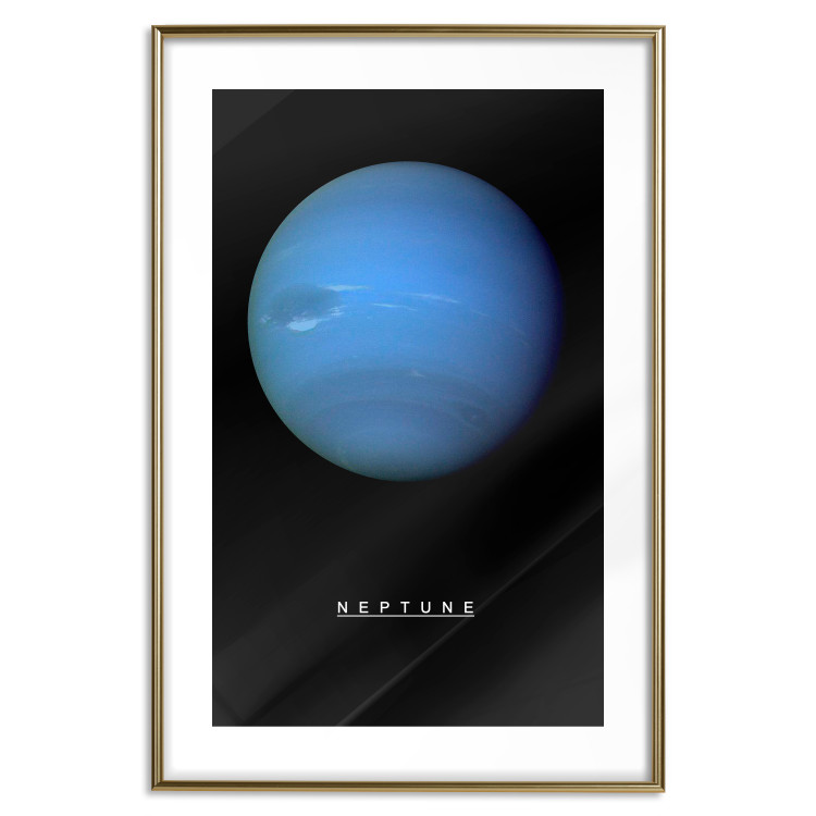 Poster Neptune - blue planet and simple English text against black 116747 additionalImage 16