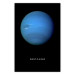 Poster Neptune - blue planet and simple English text against black 116747