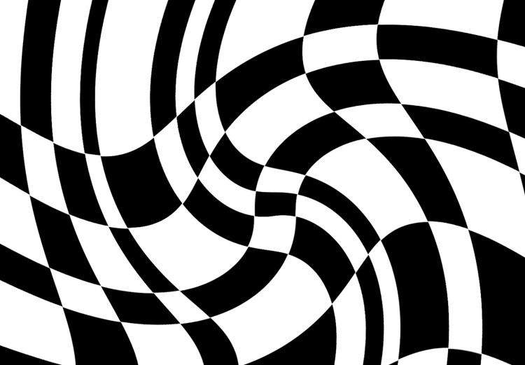 Wall Poster Distorted Checkerboard - black and white geometric abstract 117447 additionalImage 9