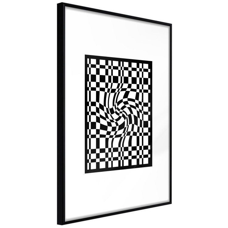 Wall Poster Distorted Checkerboard - black and white geometric abstract 117447 additionalImage 13