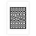 Wall Poster Distorted Checkerboard - black and white geometric abstract 117447