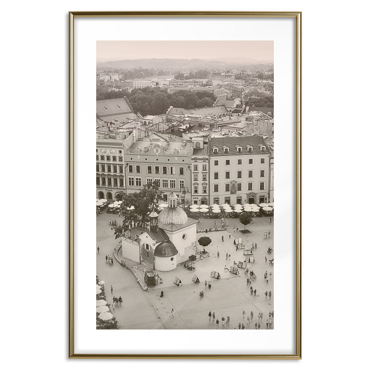 Wall Poster Krakow: St. Adalbert's Church - architecture of the Polish city in sepia 118147 additionalImage 16
