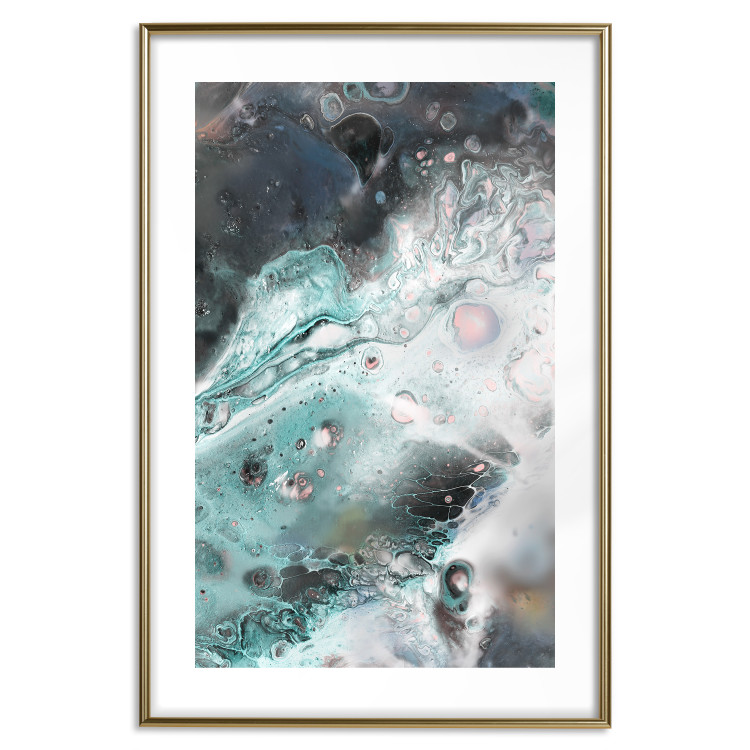 Wall Poster Marine Elements - artistic abstraction in streaks in a modern style 119147 additionalImage 20