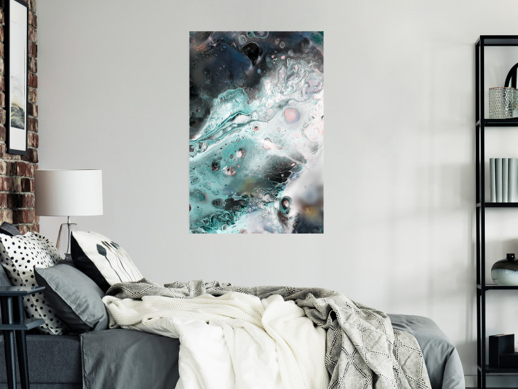 Wall Poster Marine Elements - artistic abstraction in streaks in a modern style 119147 additionalImage 16