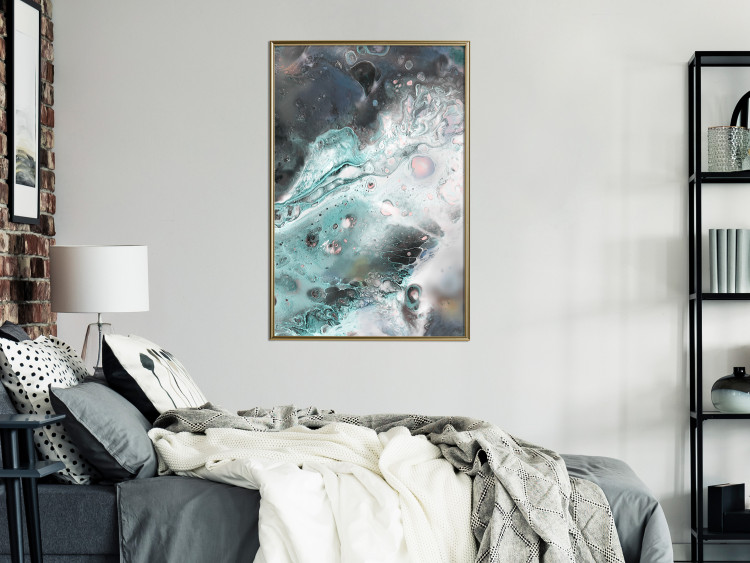 Wall Poster Marine Elements - artistic abstraction in streaks in a modern style 119147 additionalImage 7