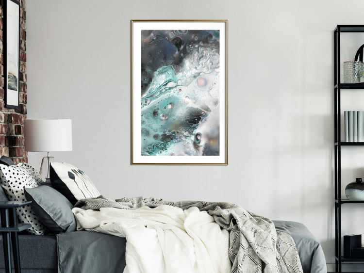 Wall Poster Marine Elements - artistic abstraction in streaks in a modern style 119147 additionalImage 15