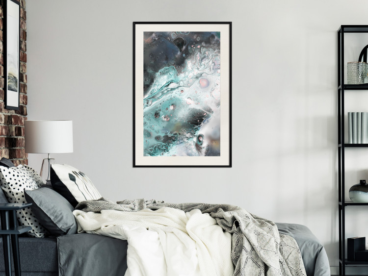 Wall Poster Marine Elements - artistic abstraction in streaks in a modern style 119147 additionalImage 21