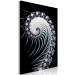 Canvas Art Print Fern flower - an abstract, psychedelic pattern on a black background 122747 additionalThumb 2