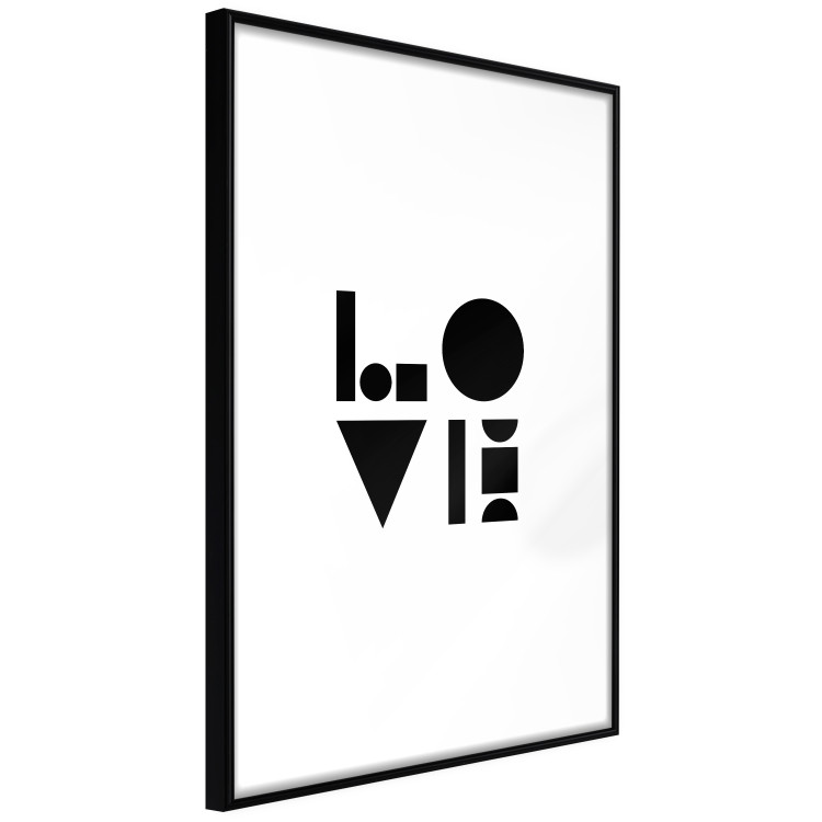 Wall Poster Black, White and Love - abstract text with geometric figures 122947 additionalImage 11