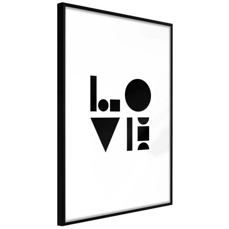Wall Poster Black, White and Love - abstract text with geometric figures 122947 additionalImage 10