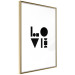Wall Poster Black, White and Love - abstract text with geometric figures 122947 additionalThumb 6