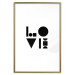 Wall Poster Black, White and Love - abstract text with geometric figures 122947 additionalThumb 14