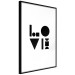 Wall Poster Black, White and Love - abstract text with geometric figures 122947 additionalThumb 10