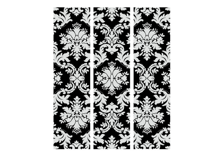 Room Separator Touch of Elegance (3-piece) - black-and-white ornaments in retro style 124047 additionalImage 3