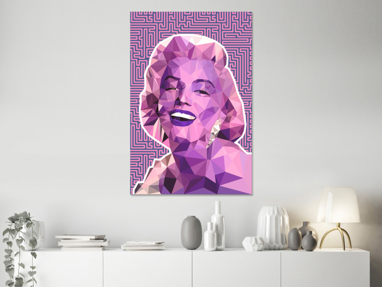 Canvas Print Merlin Monroe - geometric composition in the pop art style 125347 additionalImage 3