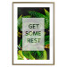 Wall Poster Get Some Rest - English inscriptions in a white frame on a botanical background 127147 additionalThumb 14