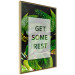 Wall Poster Get Some Rest - English inscriptions in a white frame on a botanical background 127147 additionalThumb 12