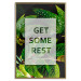 Wall Poster Get Some Rest - English inscriptions in a white frame on a botanical background 127147 additionalThumb 17