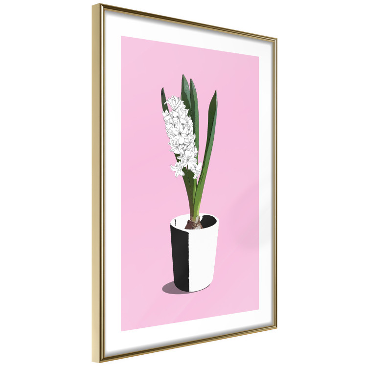 Wall Poster Floral Delicacy - plant in a pot on a pink pastel background 127247 additionalImage 11
