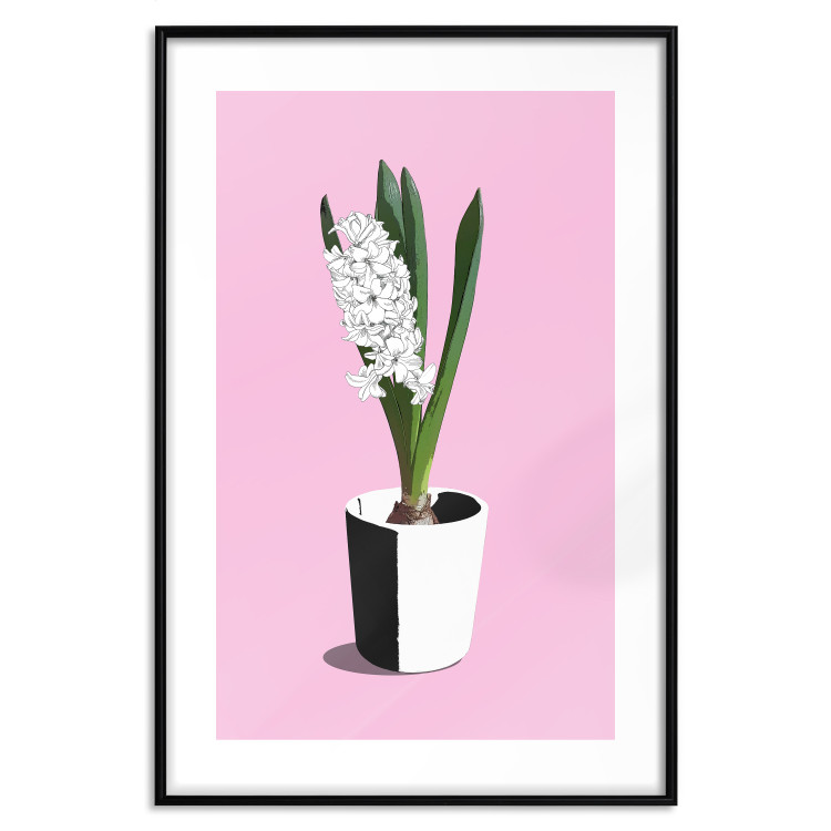 Wall Poster Floral Delicacy - plant in a pot on a pink pastel background 127247 additionalImage 15