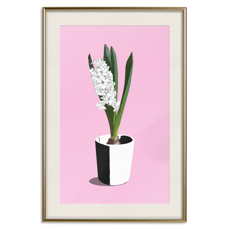 Wall Poster Floral Delicacy - plant in a pot on a pink pastel background 127247 additionalImage 20