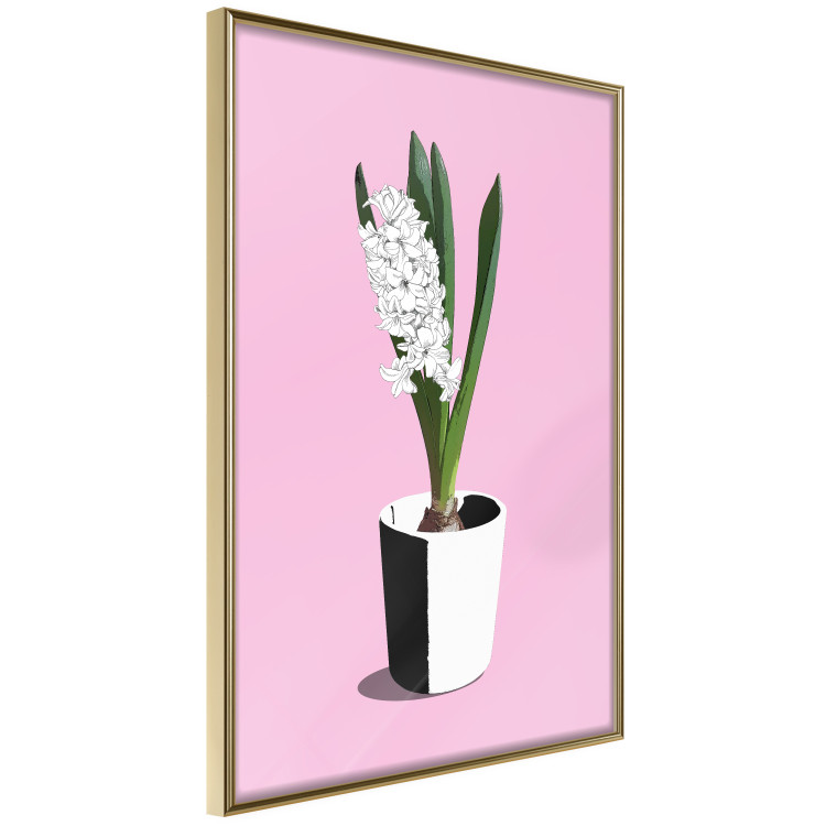 Wall Poster Floral Delicacy - plant in a pot on a pink pastel background 127247 additionalImage 13