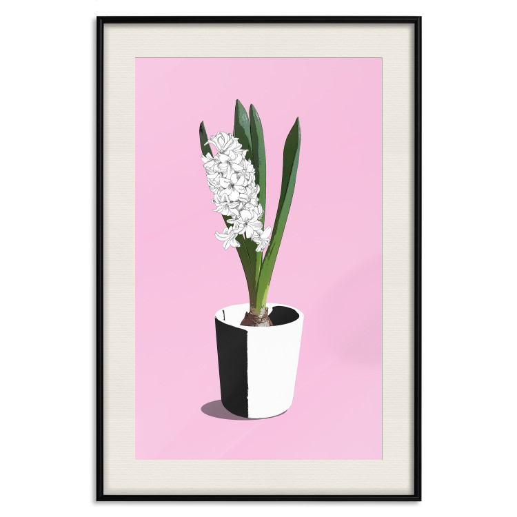 Wall Poster Floral Delicacy - plant in a pot on a pink pastel background 127247 additionalImage 19
