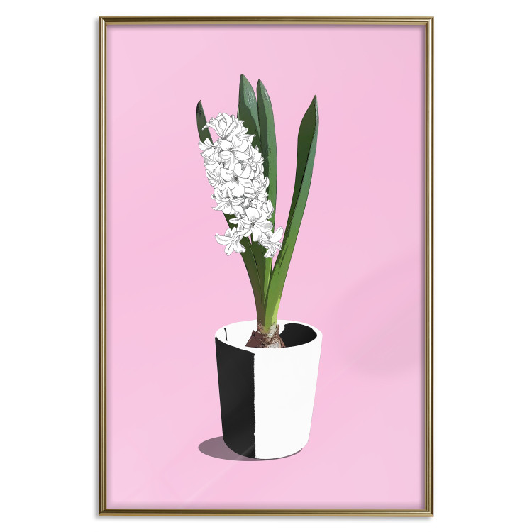 Wall Poster Floral Delicacy - plant in a pot on a pink pastel background 127247 additionalImage 21