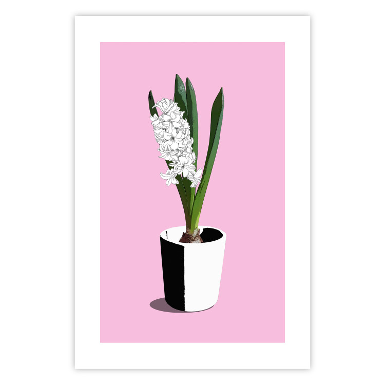 Wall Poster Floral Delicacy - plant in a pot on a pink pastel background 127247 additionalImage 19
