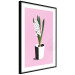 Wall Poster Floral Delicacy - plant in a pot on a pink pastel background 127247 additionalThumb 14