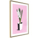 Wall Poster Floral Delicacy - plant in a pot on a pink pastel background 127247 additionalThumb 11