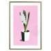 Wall Poster Floral Delicacy - plant in a pot on a pink pastel background 127247 additionalThumb 16