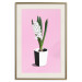 Wall Poster Floral Delicacy - plant in a pot on a pink pastel background 127247 additionalThumb 20