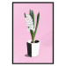 Wall Poster Floral Delicacy - plant in a pot on a pink pastel background 127247 additionalThumb 18