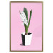 Wall Poster Floral Delicacy - plant in a pot on a pink pastel background 127247 additionalThumb 21