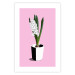 Wall Poster Floral Delicacy - plant in a pot on a pink pastel background 127247 additionalThumb 25