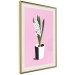 Wall Poster Floral Delicacy - plant in a pot on a pink pastel background 127247 additionalThumb 9