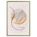 Wall Poster Moonlight Etude - orange circle on a beige fabric texture 127347 additionalThumb 20